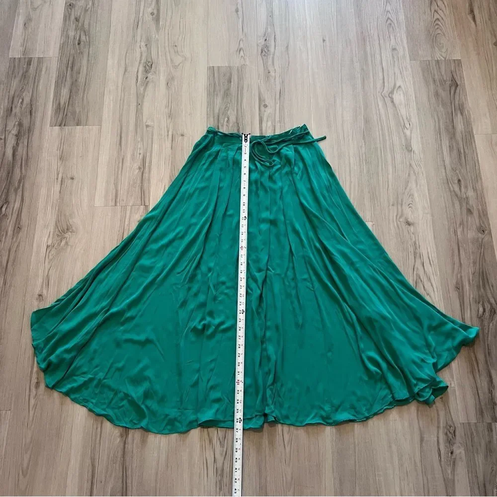 Vintage Emerald green chiffon Maxi Skirt by Cotton Candy LA NWT deadstock sz L